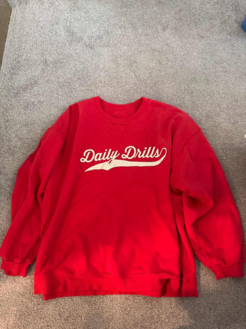 Red Daily Drills Varsity Sweatshirt